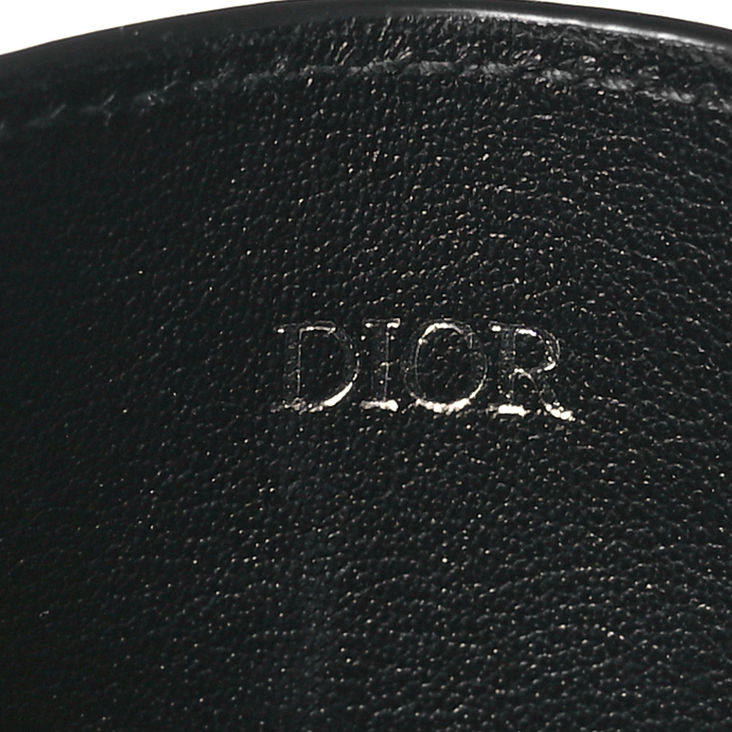Christian Dior Grained Calfskin Saddle Card Holder Black 6 of 9