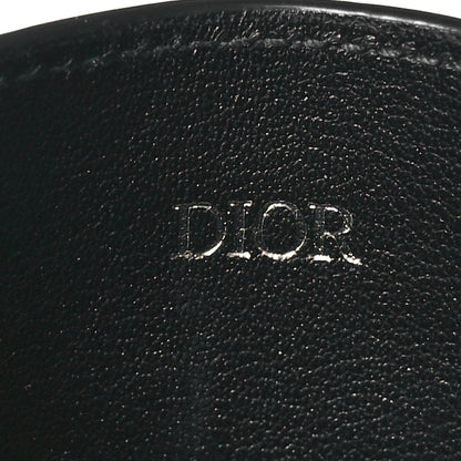 Christian Dior Grained Calfskin Saddle Card Holder Black 6 of 9