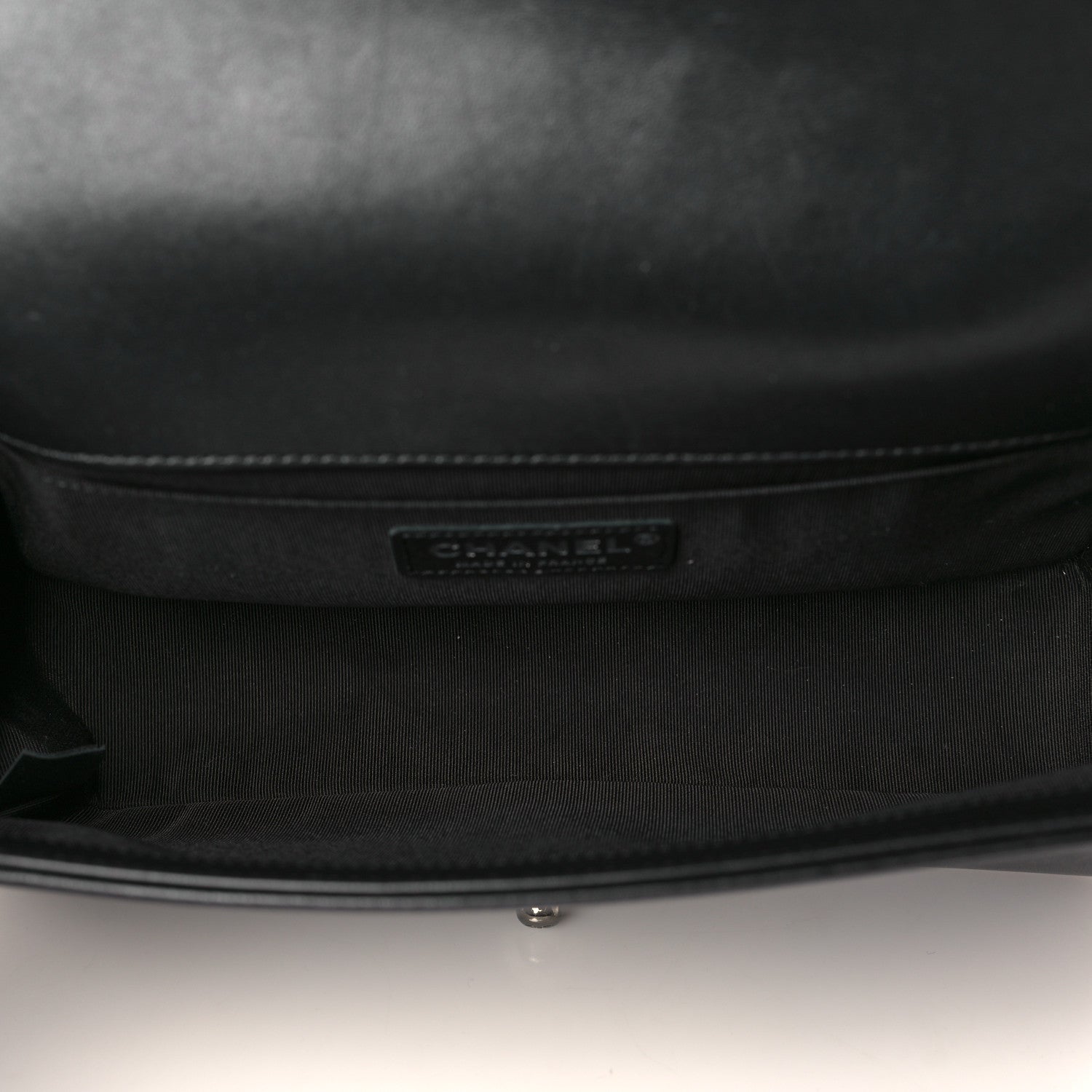 Chanel Calfskin Patent Braided Medium Boy Flap Black 4 of 9
