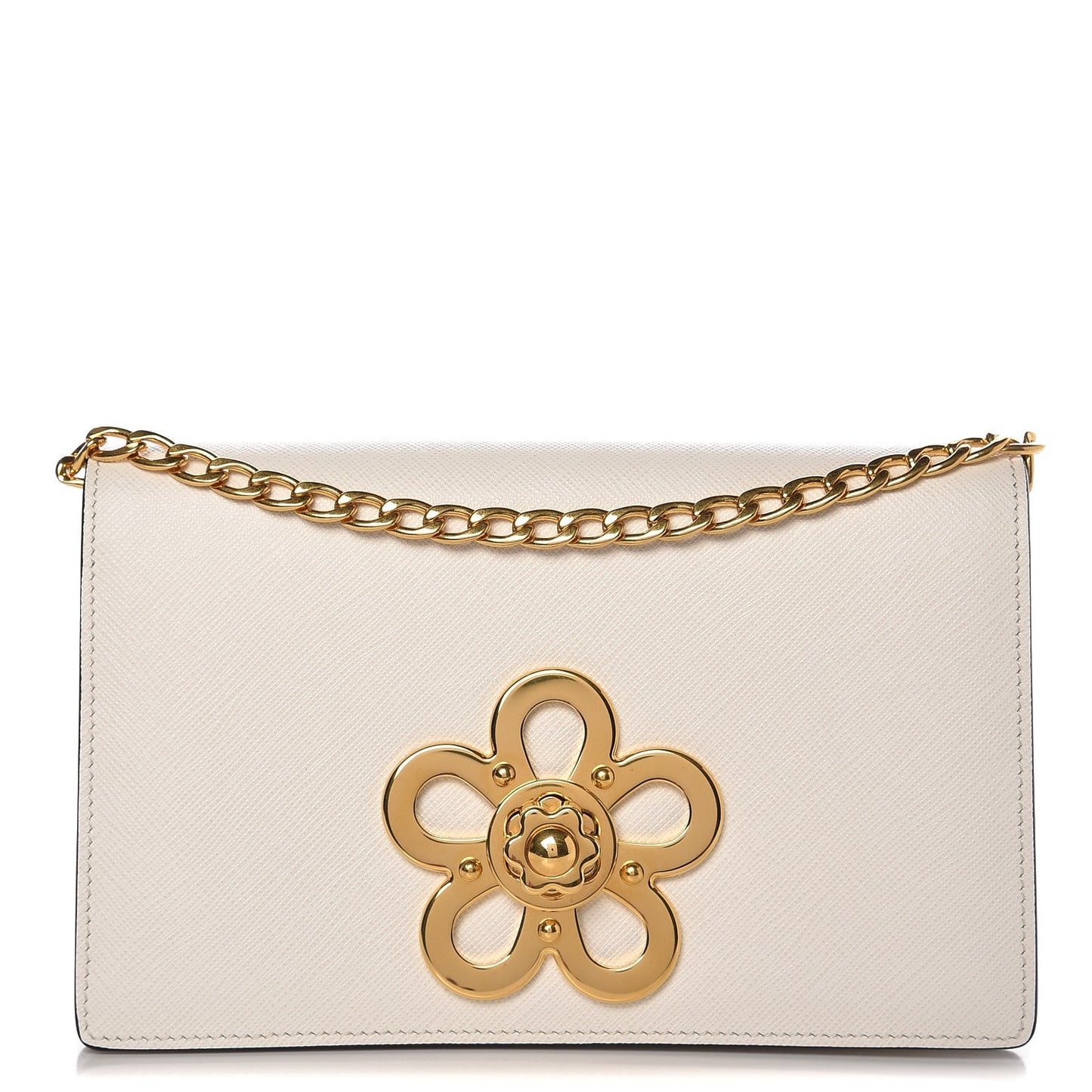 Saffiano Corolle Crossbody Bag Bianco