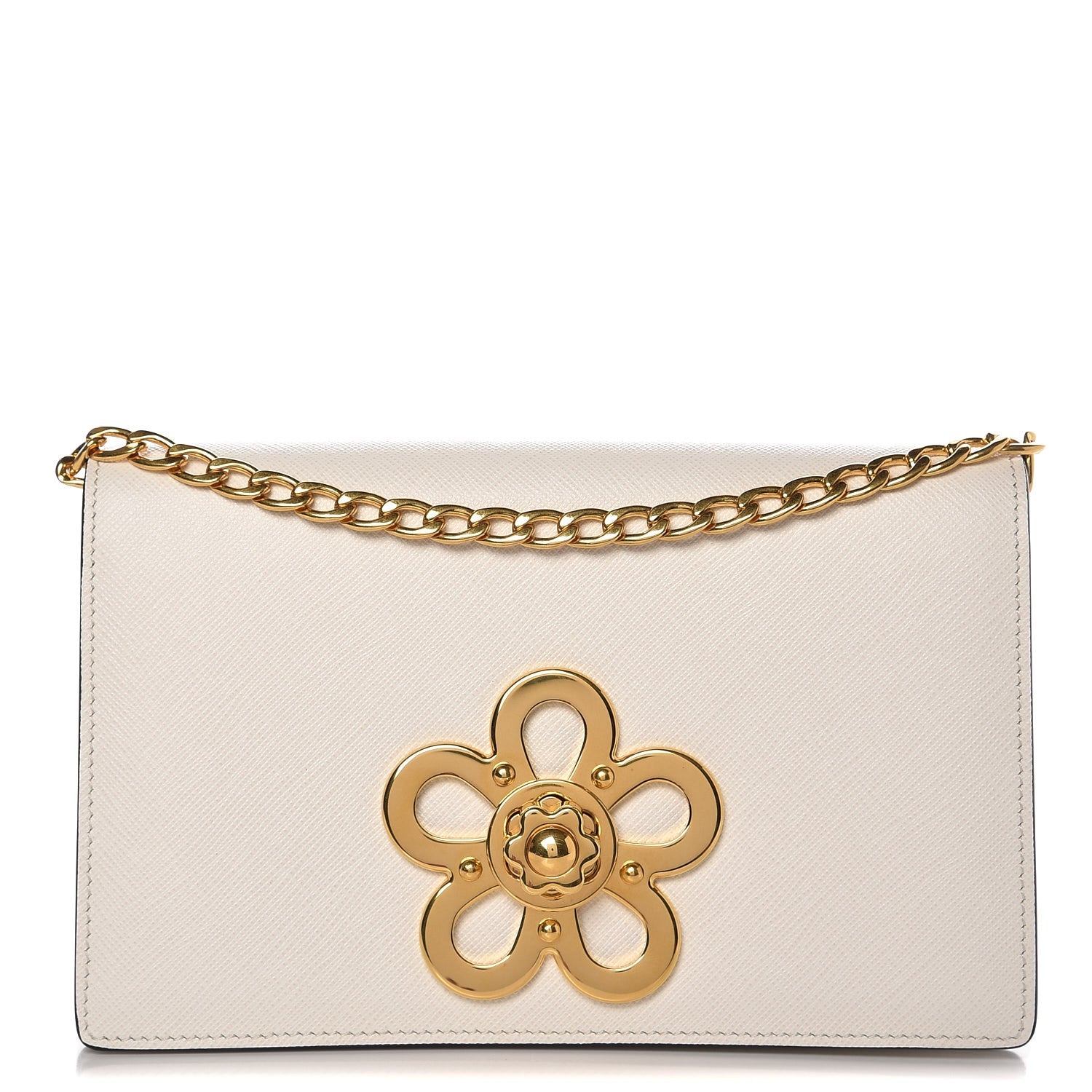 Prada Saffiano Corolle Crossbody Bag Bianco 1 of 6