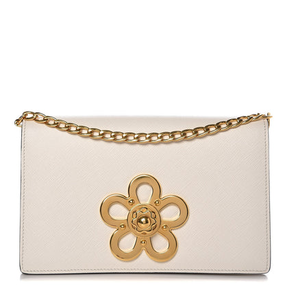 Prada Saffiano Corolle Crossbody Bag Bianco 1 of 6