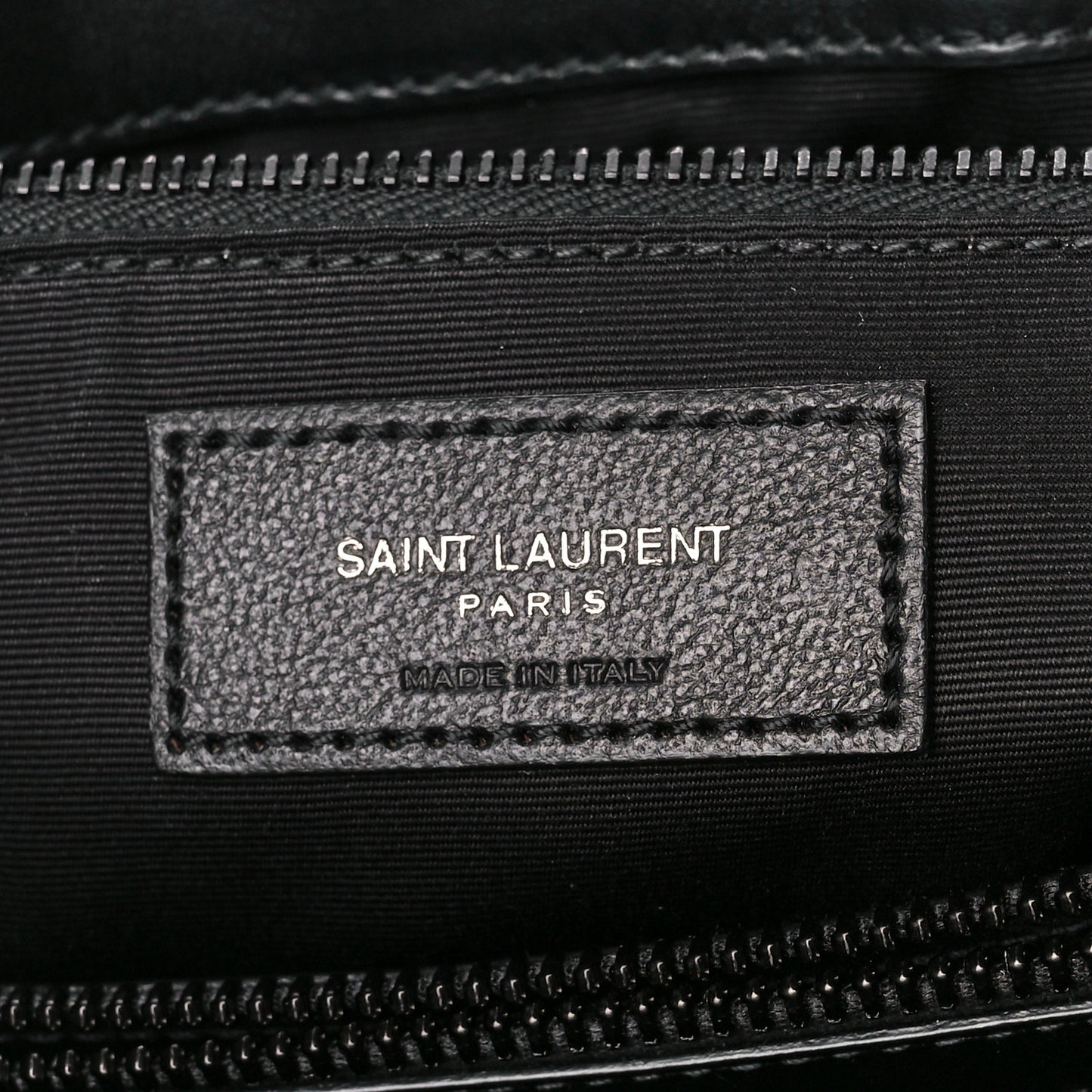 Calfskin Y Quilted Monogram Monochrome Large Loulou Chain Satchel Black