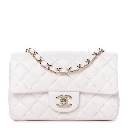Chanel Lambskin Quilted Mini Rectangular Flap White 1 of 11