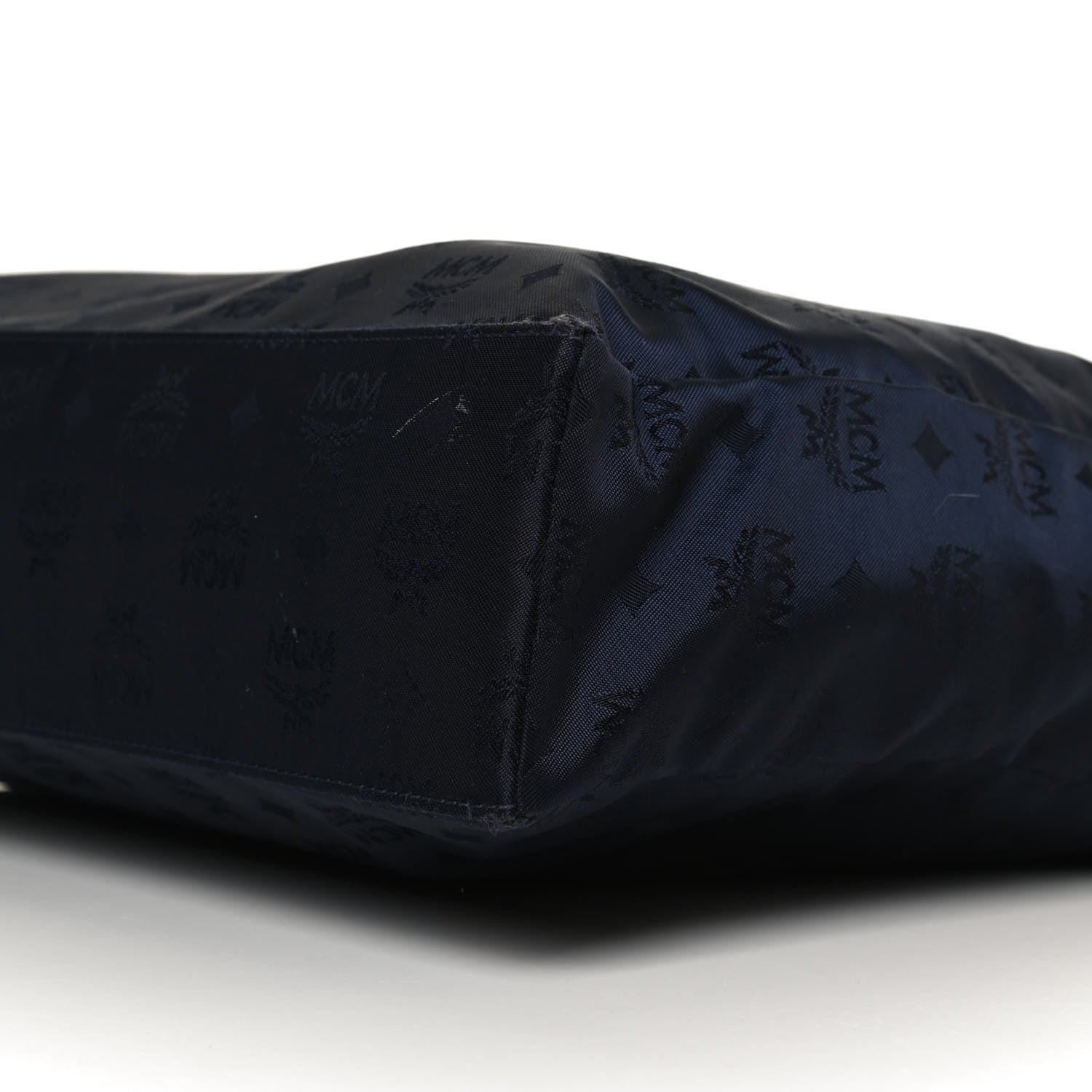 MCM Nylon Monogram Tote Blue 9 of 11