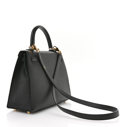 Hermes Epsom Kelly Sellier 25 Black 3 of 11