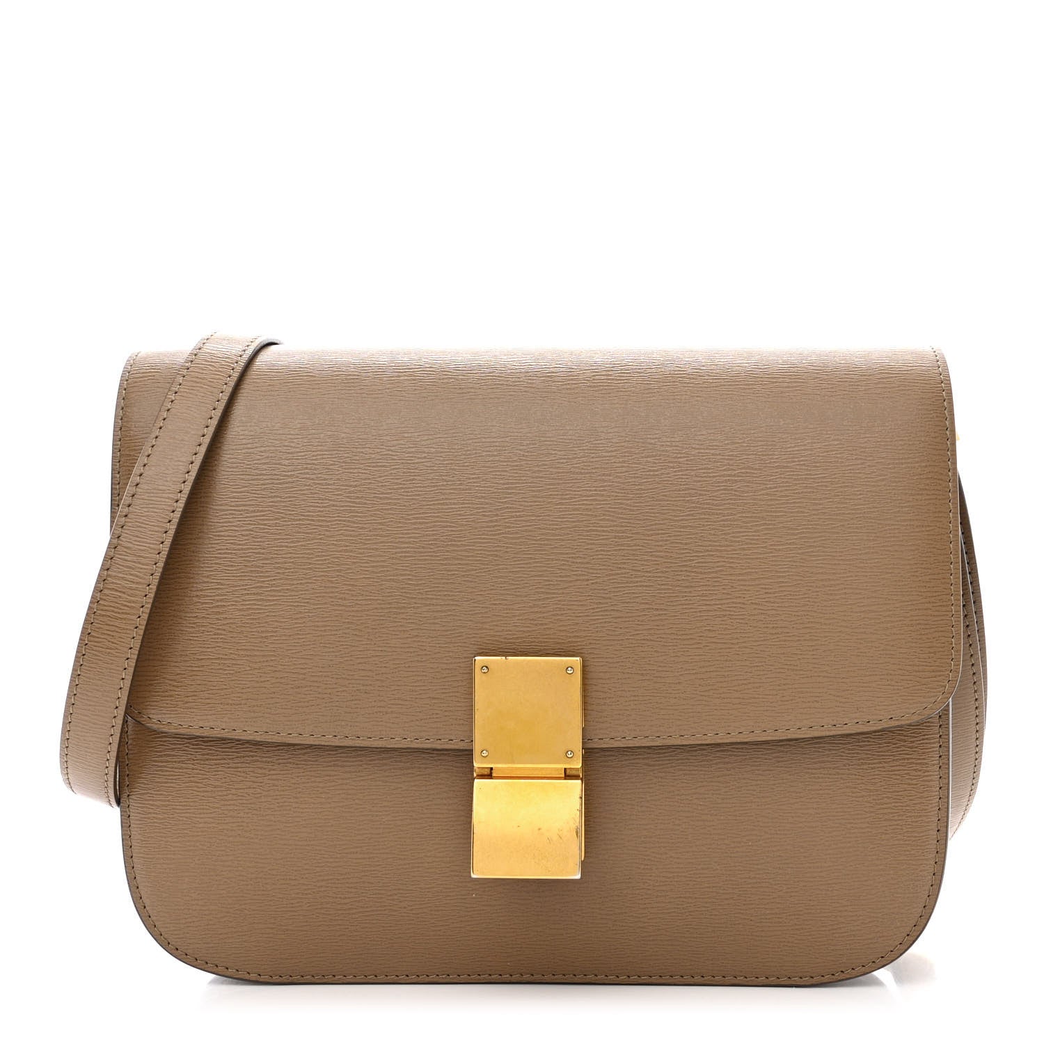Celine Liege Calfskin Medium Classic Box Flap Bag Taupe 1 of 14