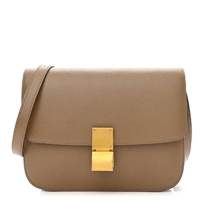 Celine Liege Calfskin Medium Classic Box Flap Bag Taupe 1 of 14