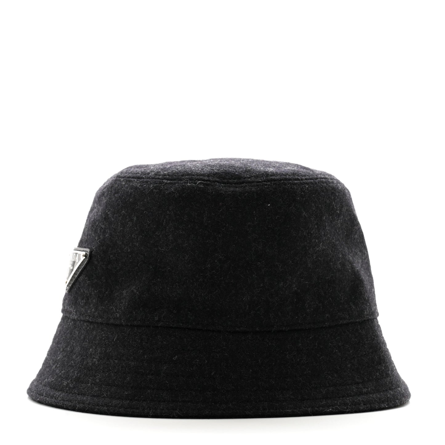 Authentic Loden Wool Metal Triangle Logo Bucket Hat M Anthracite