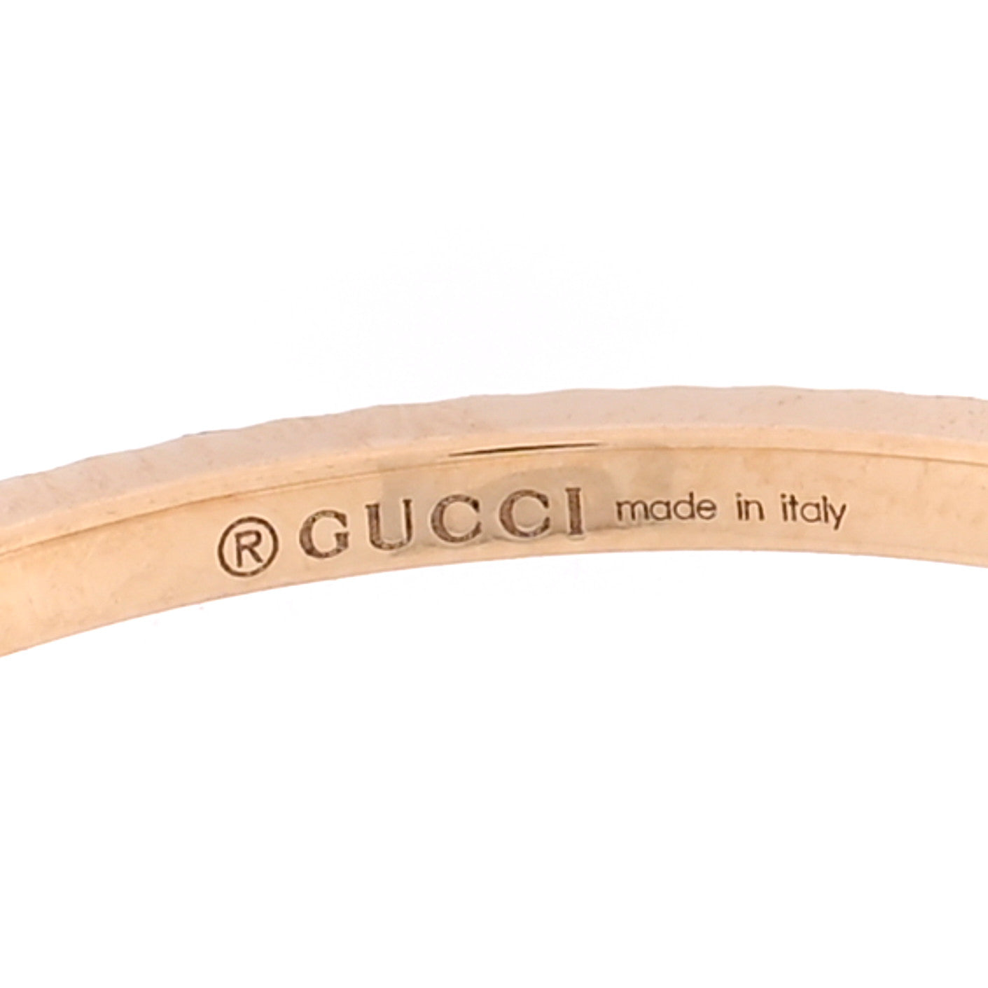 18K Yellow Gold GG Running Charm Ring 49 4.75
