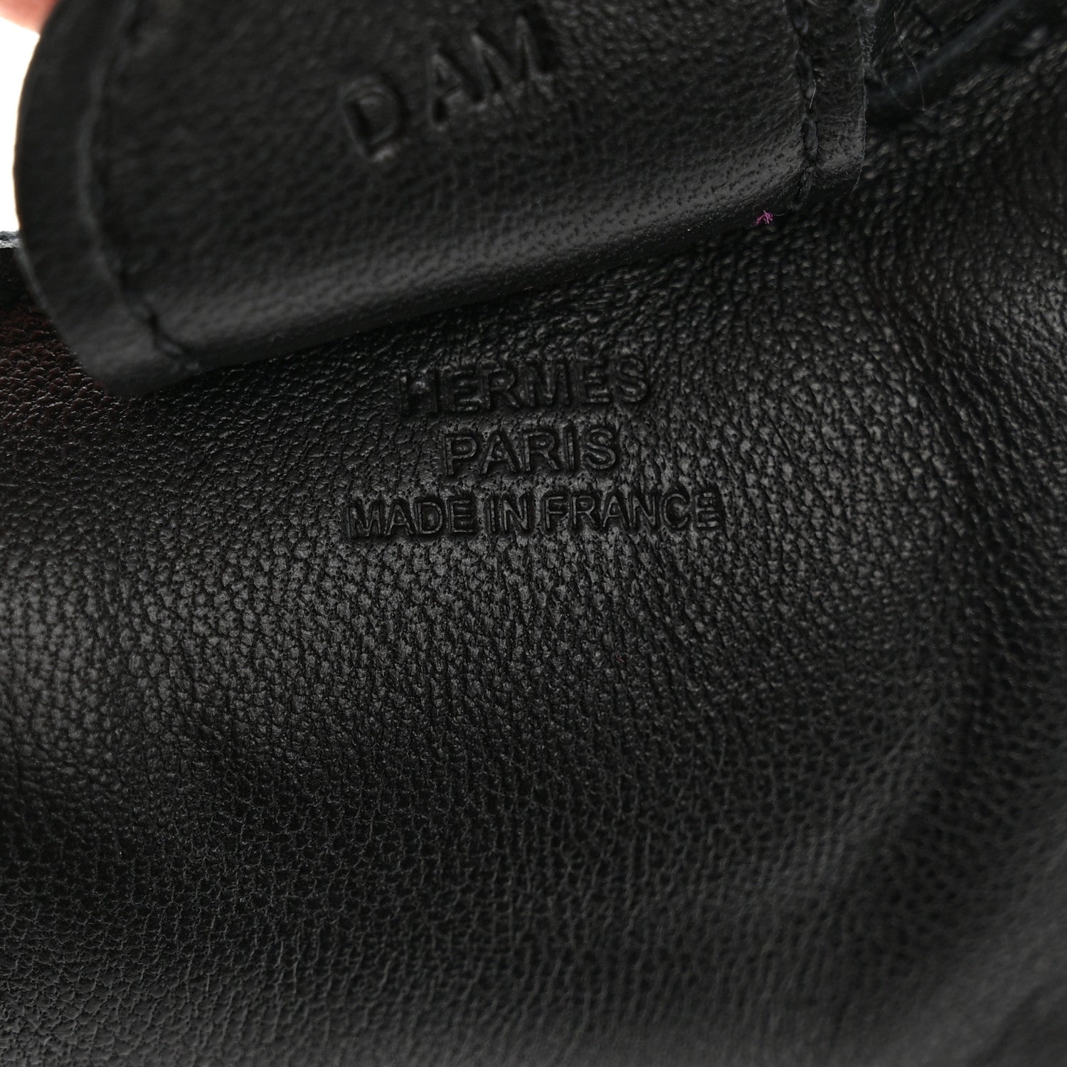 Hermes Milo Lambskin Grigri Rodeo Horse Bag Charm MM So Black 3 of 5