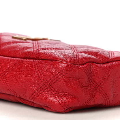 Saint Laurent Grained Lambskin Quilted Mini Becky Double Zip Bag Rouge Eros 10 of 15