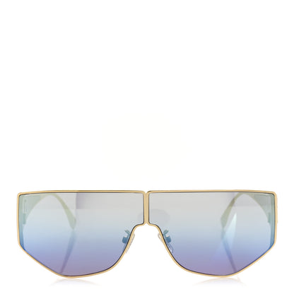 Fendi Metal Disco Geometric Sunglasses FE 40051/U Gold Blue Mirror 2 of 10