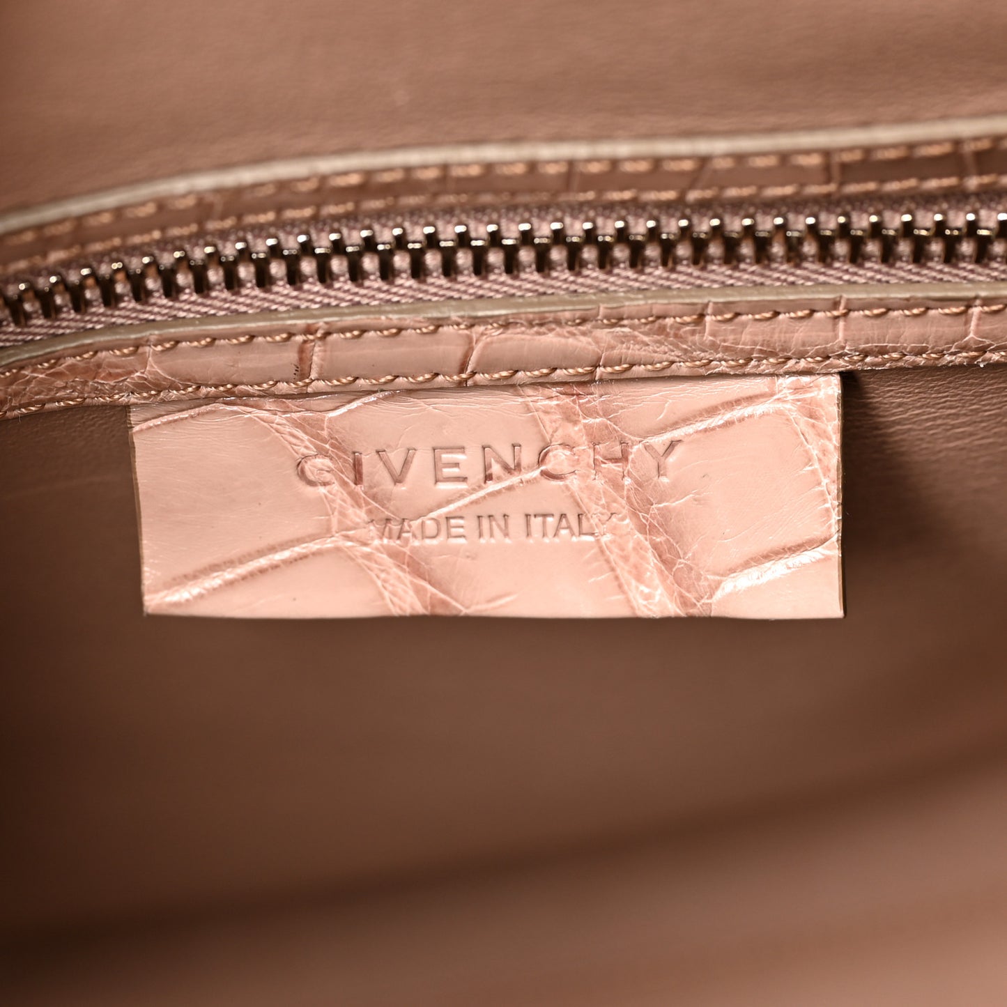 Crocodile Medium Antigona Nude Pink