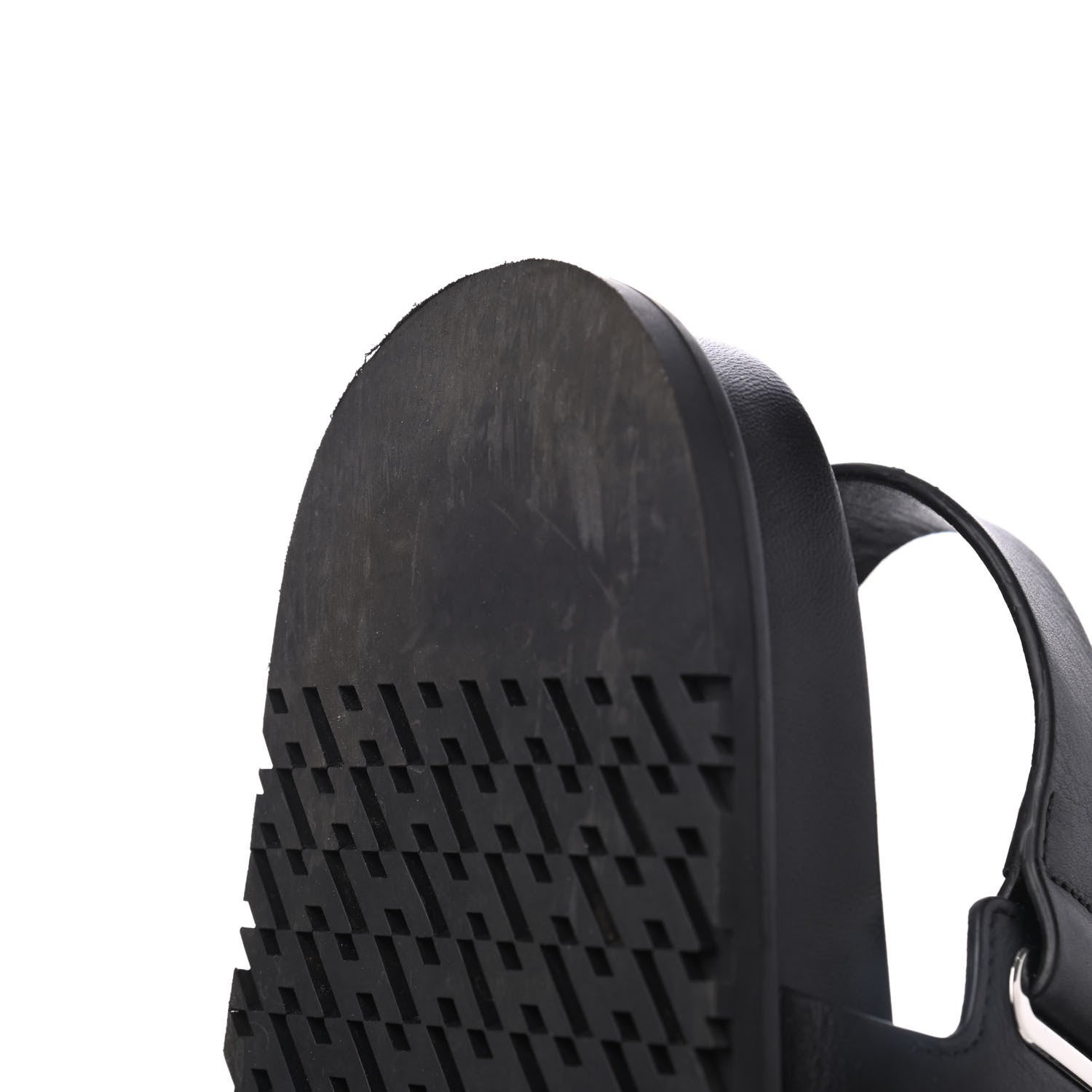 Hermes Calfskin Mens Takara Sandals 42 Black 14 of 15