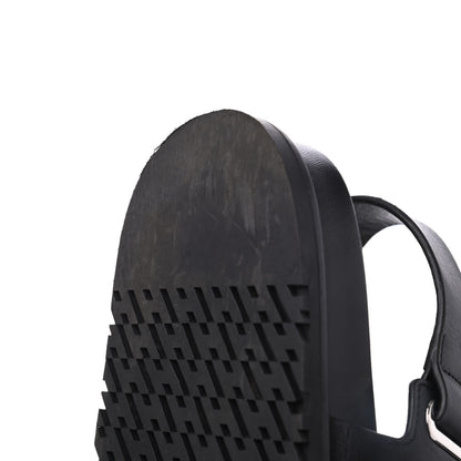 Hermes Calfskin Mens Takara Sandals 42 Black 14 of 15