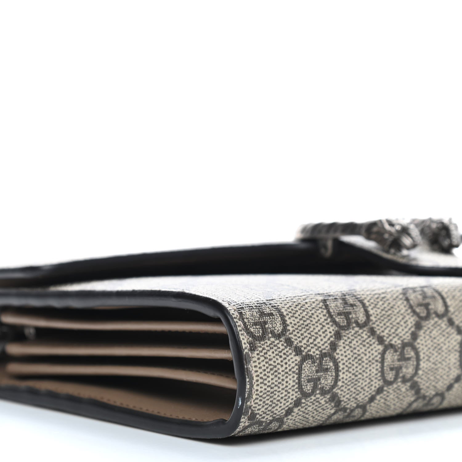 Gucci GG Supreme Monogram Mini Dionysus Chain Wallet Beige Taupe 8 of 9