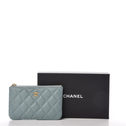Chanel Iridescent Caviar Quilted Small Cosmetic Case Light Blue 8 of 8