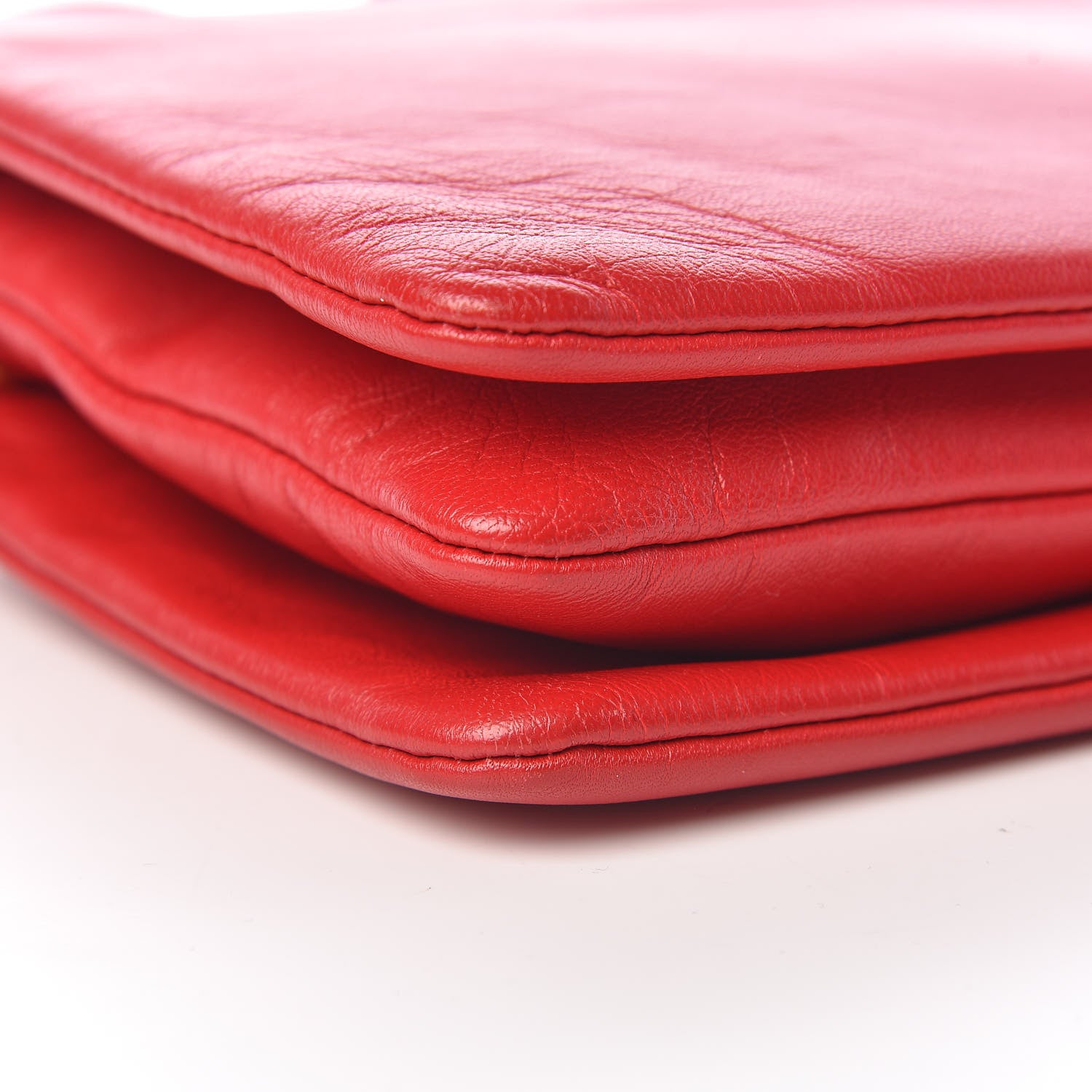 Celine Lambskin Small Trio Crossbody Bag Red 11 of 15