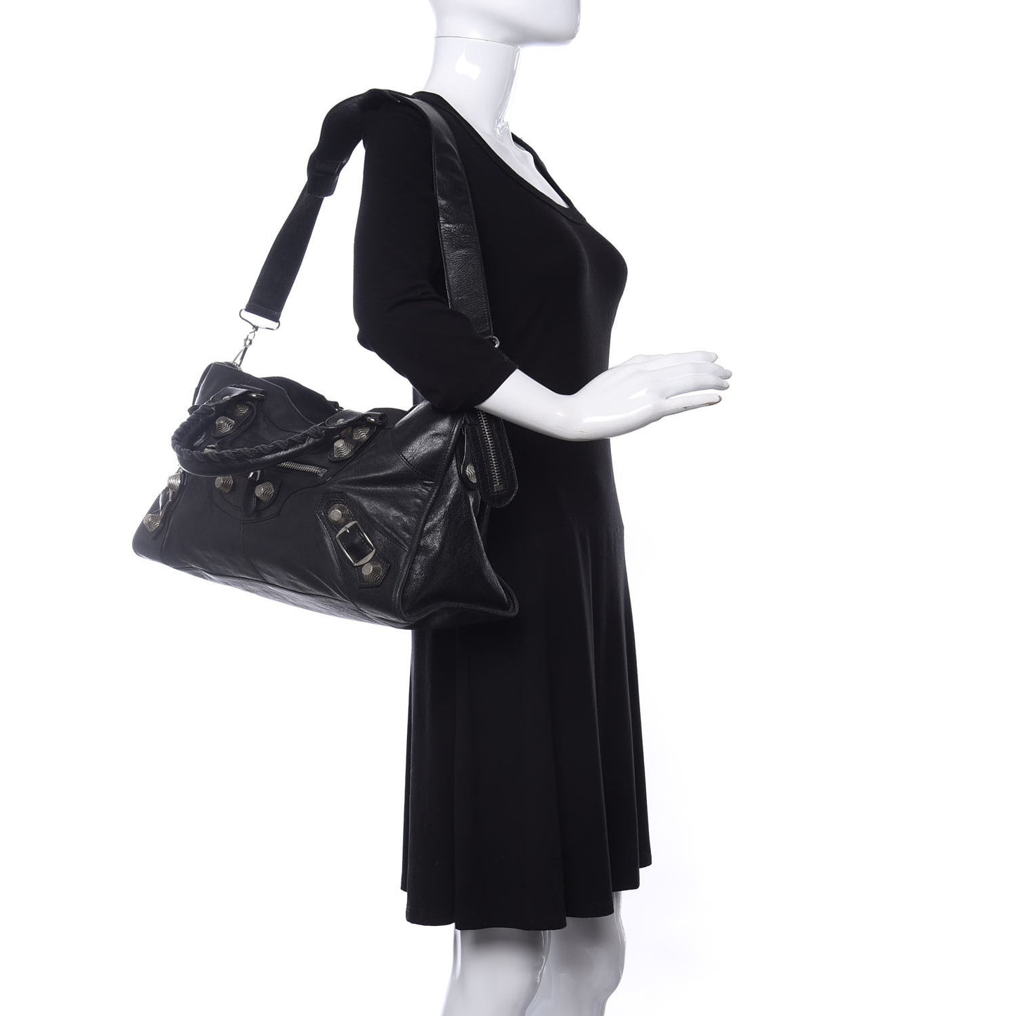 Agneau Giant 21 Silver Hardware Part Time Black