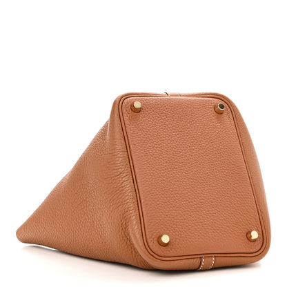 Hermes Taurillon Clemence Picotin Lock 18 PM Gold 4 of 11