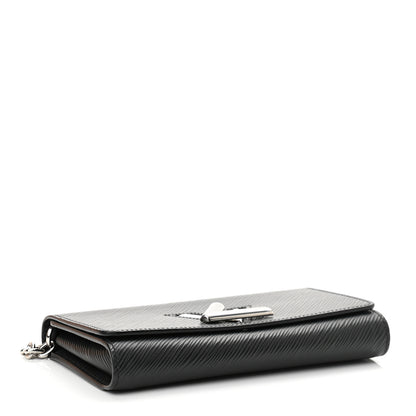 Louis Vuitton Epi Twist Chain Wallet Black 4 of 10