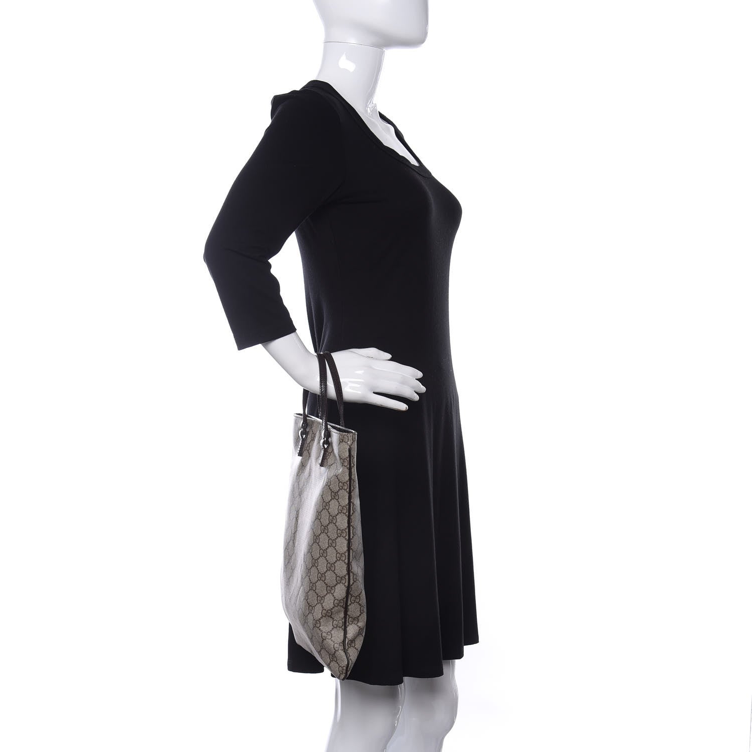Gucci GG Plus Monogram Flat Vertical Tote Dark Brown 2 of 9
