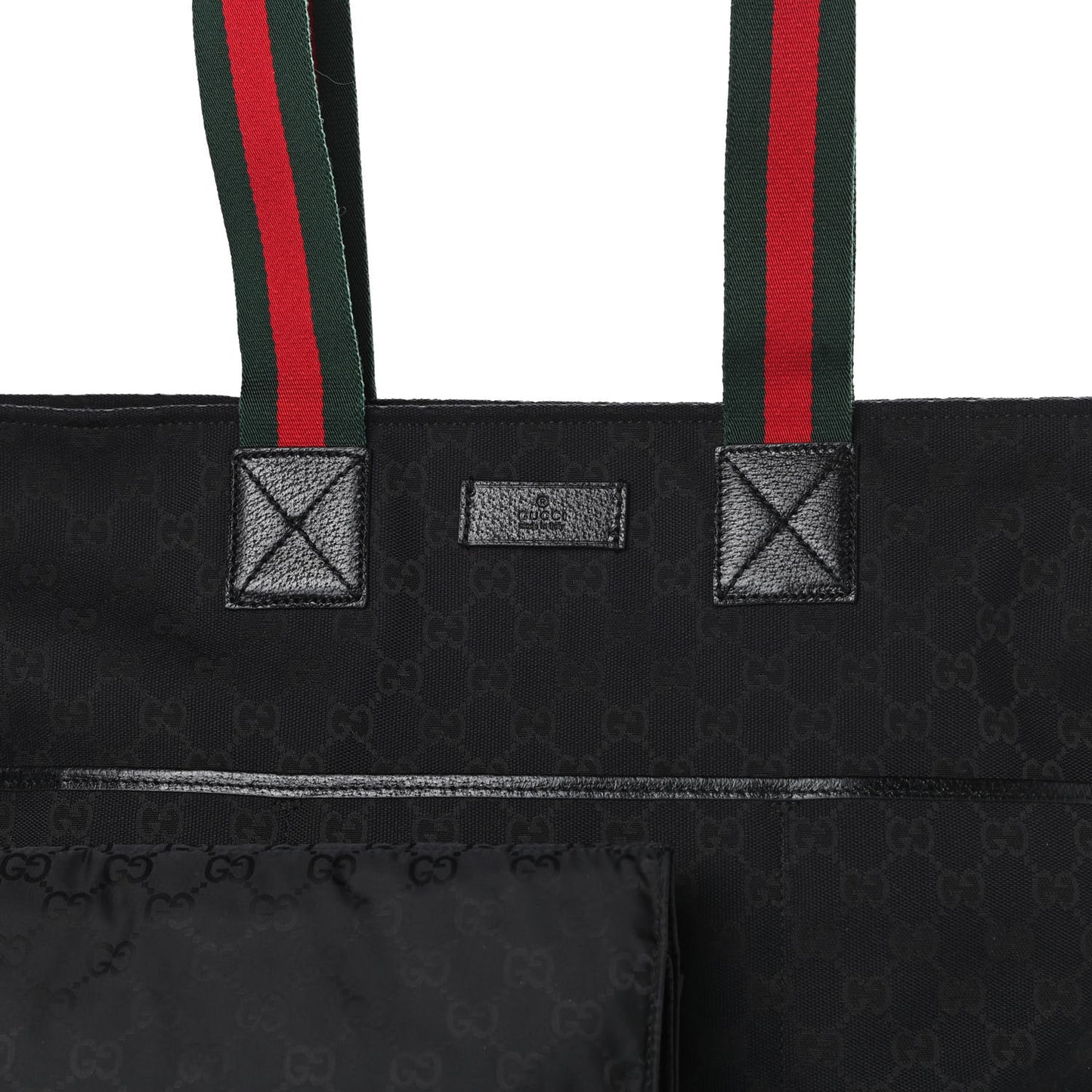Monogram Web Large Diaper Tote Black