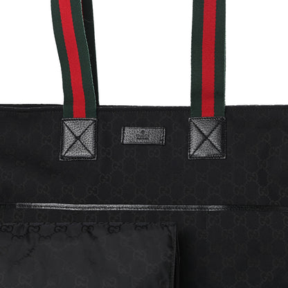 Gucci Monogram Web Large Diaper Tote Black 7 of 9