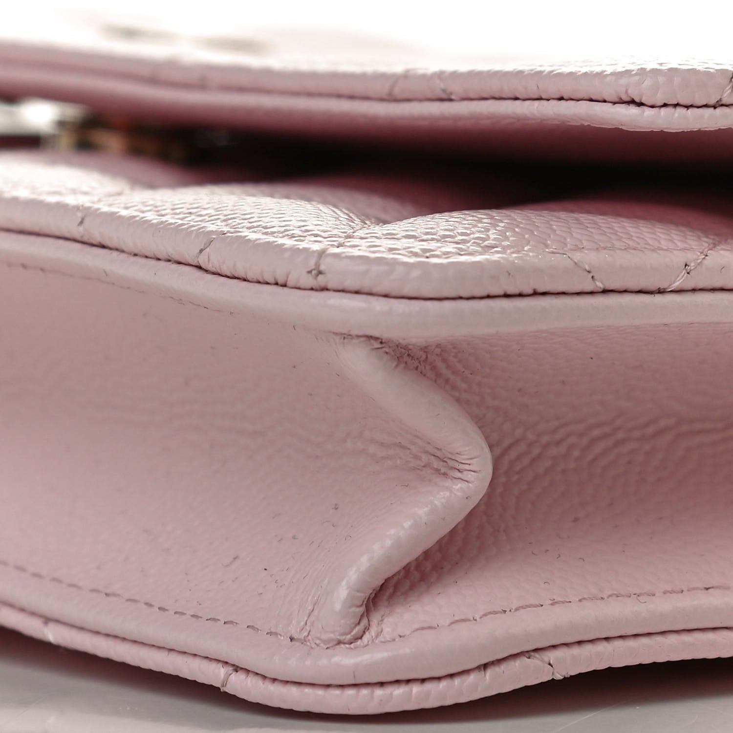 Chanel Caviar Quilted Wallet On Chain WOC Light Pink 10 of 11