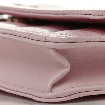 Chanel Caviar Quilted Wallet On Chain WOC Light Pink 10 of 11