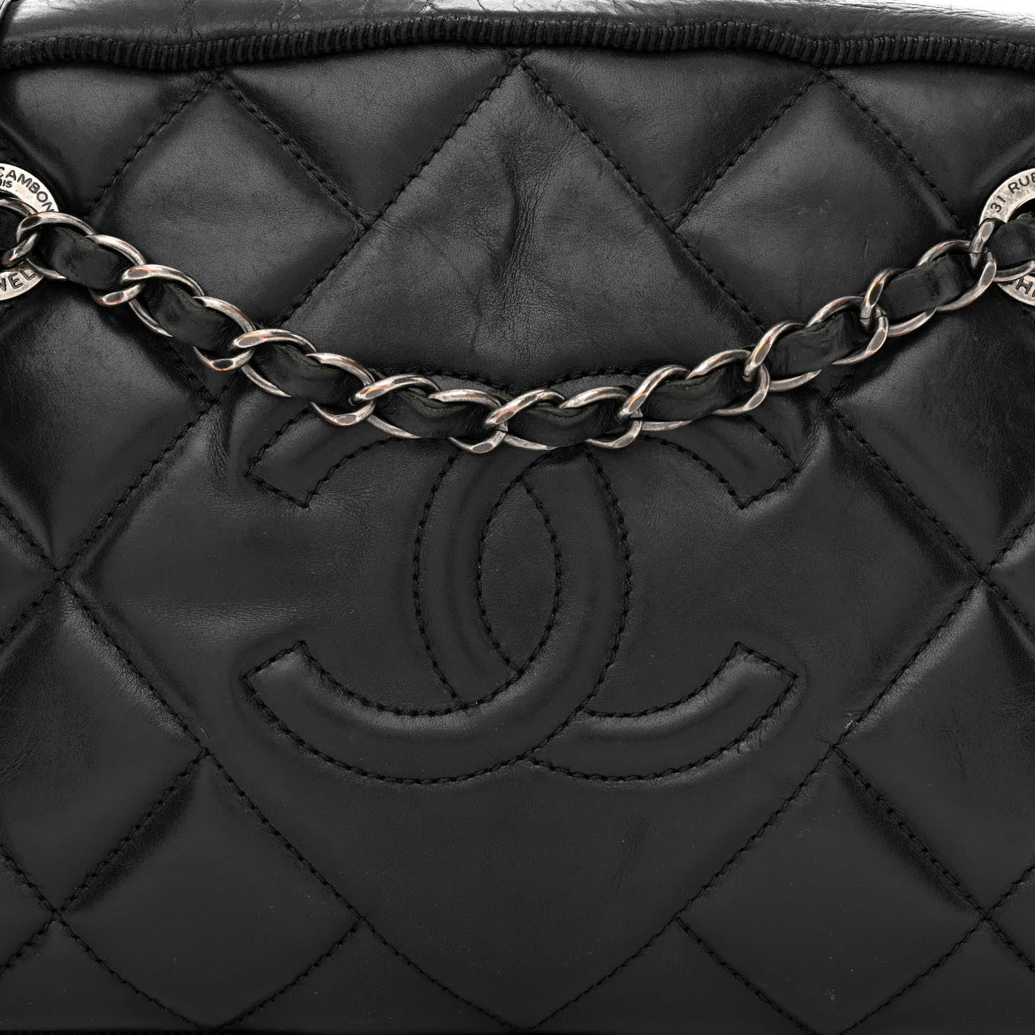 Chanel Calfskin Quilted Small Ballerine Camera Case Black 10 of 18