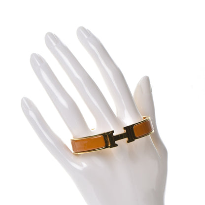Hermes Narrow Enamel Clic Clac H Bracelet PM Curry 2 of 5