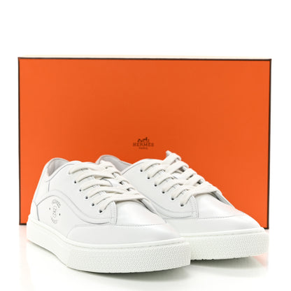 Hermes Calfskin Womens Get Sneakers 38 White 8 of 8
