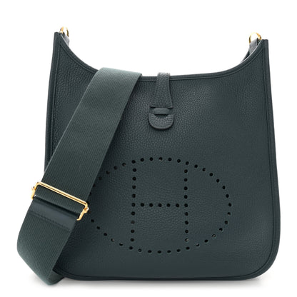 Hermes Taurillon Clemence Evelyne III PM Vert Cypress 1 of 11
