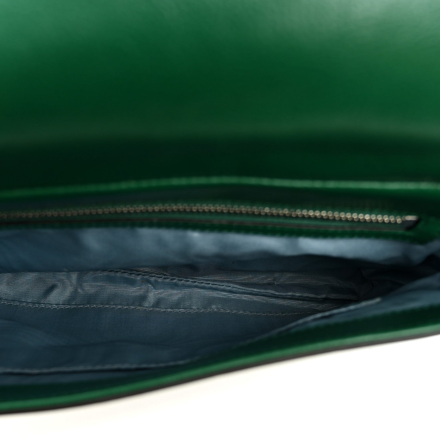 Gucci Calfskin Diagonal GG Medium Thiara Double Envelope Shoulder Bag Emerald Green Black 5 of 11