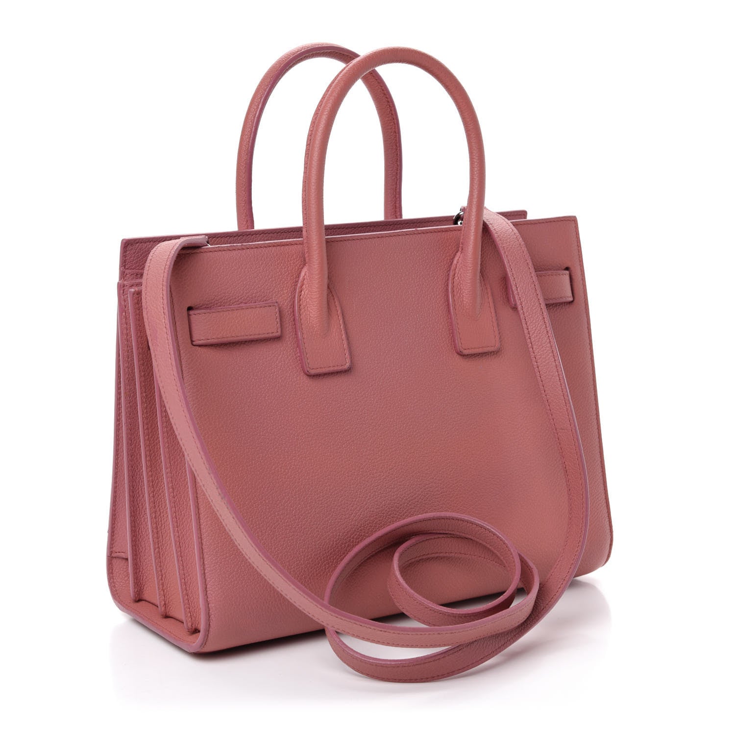 Saint Laurent Grained Calfskin Baby Sac De Jour Dark Rose 4 of 10