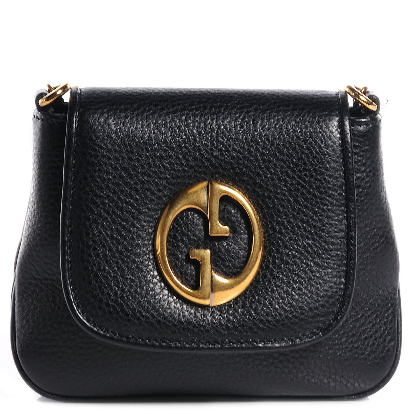 Pebbled Calfskin Small 1973 Chain Shoulder Bag Black