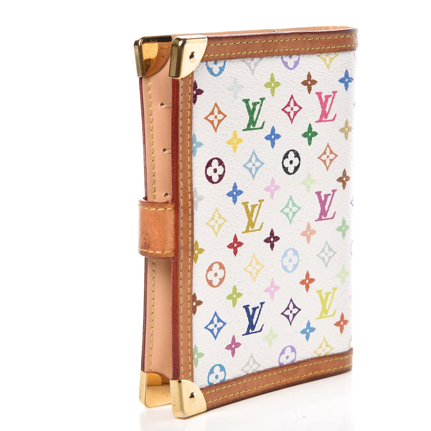 Louis Vuitton Monogram Multicolor Small Ring Agenda Cover White 3 of 11