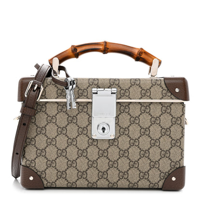 Gucci GG Supreme Monogram Globe-Trotter Beauty Case Brown 1 of 10