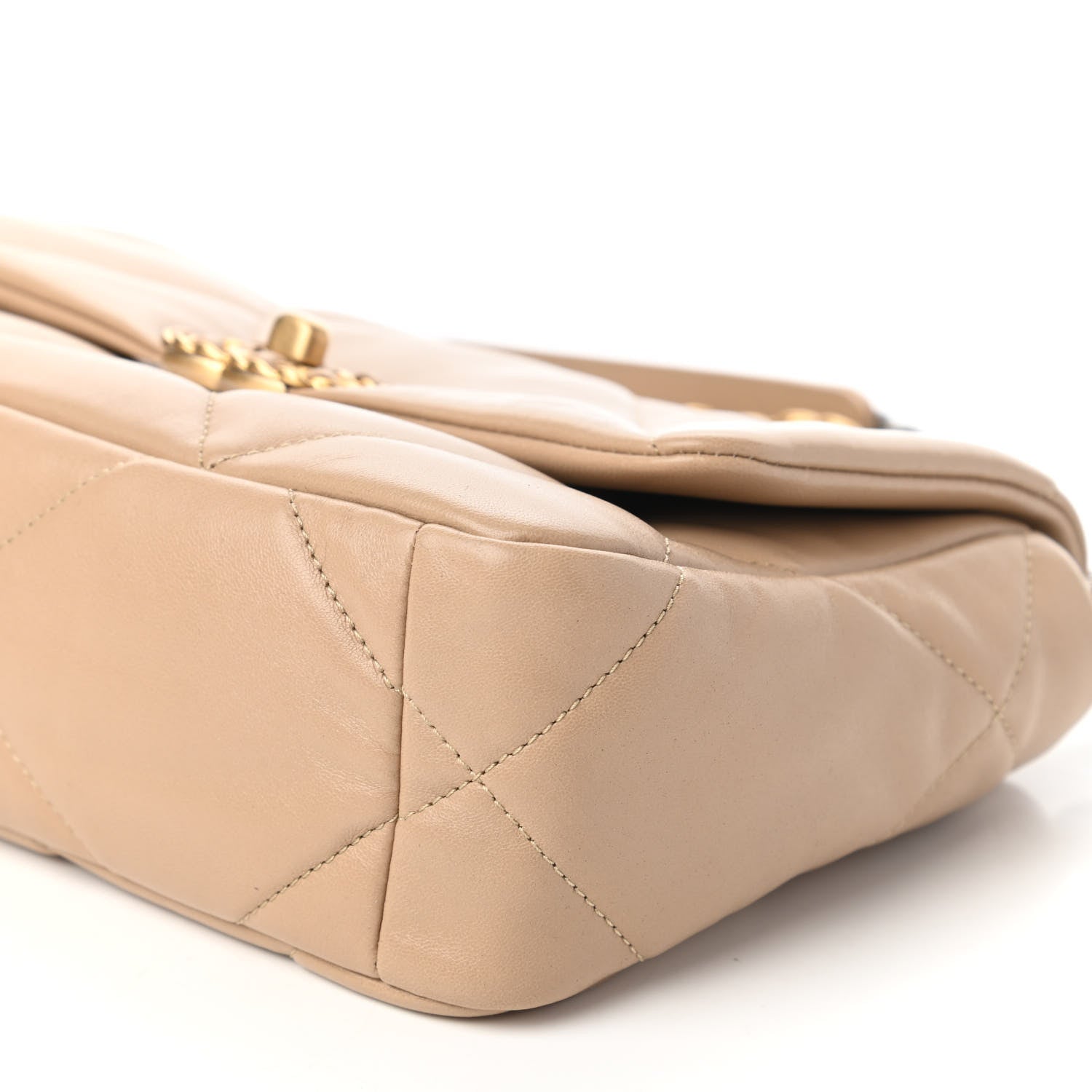 Chanel Lambskin Quilted Medium Chanel 19 Flap Dark Beige 7 of 10