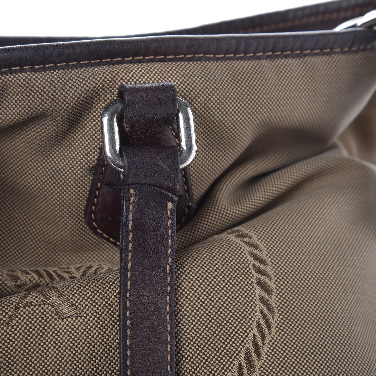 Prada Jacquard Logo Tote Corda Moro 13 of 20