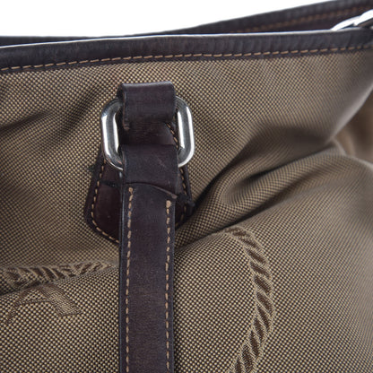 Prada Jacquard Logo Tote Corda Moro 13 of 20