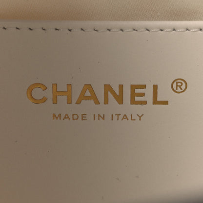 Chanel Braided Raffia Calfskin Mini Chanel 25 Handbag White Black 6 of 13