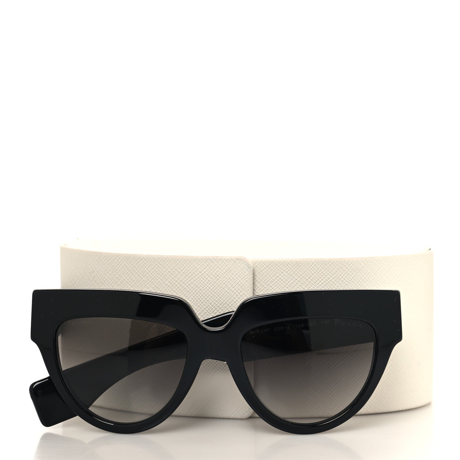 Prada Cat Eye Sunglasses SPR 29P Black 7 of 7