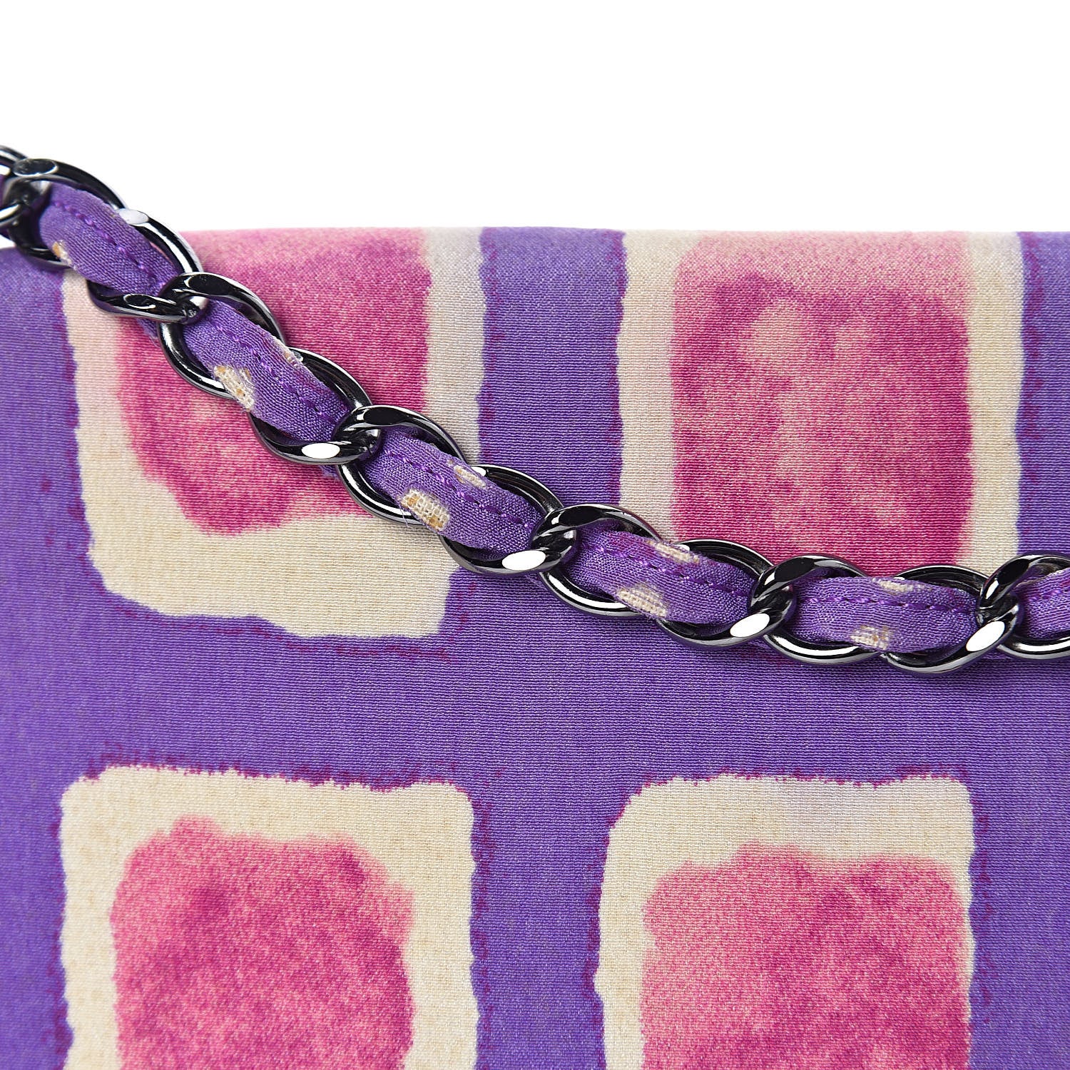 Chanel Nylon Printed Small Flap Purple 14 of 24