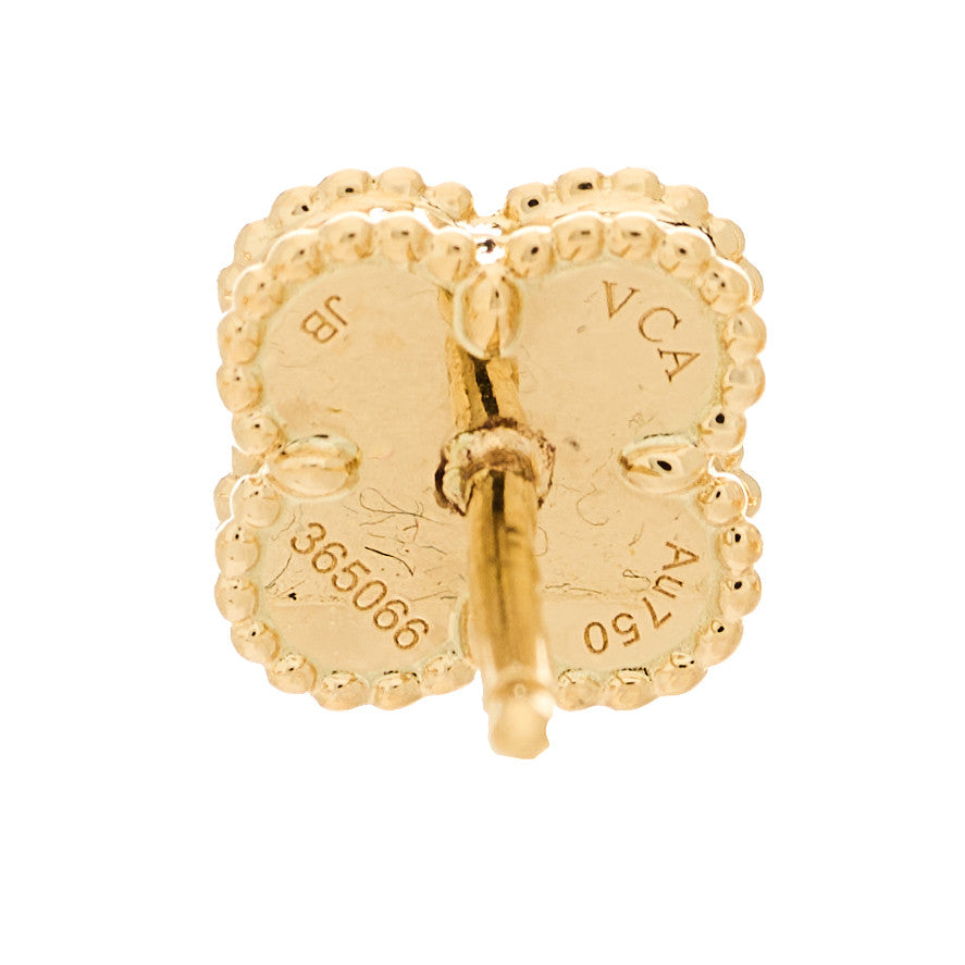 18K Yellow Gold Black Onyx Sweet Alhambra Earrings