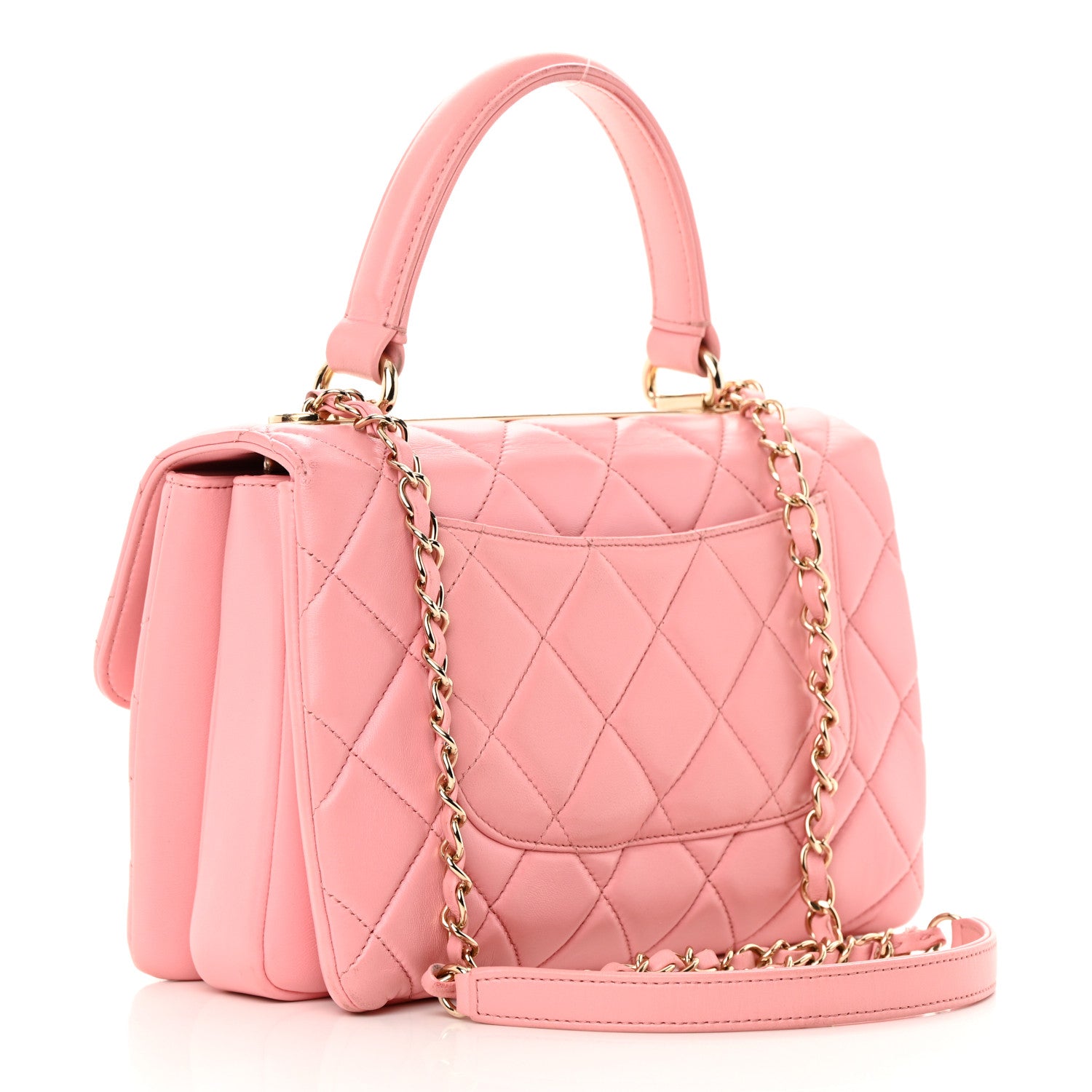 Chanel Lambskin Quilted Small Trendy CC Flap Dual Handle Bag Light Pink 3 of 16