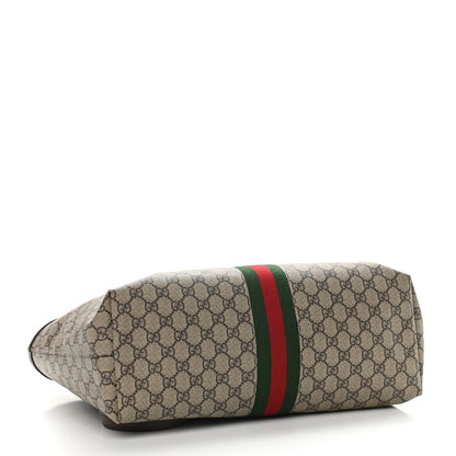 Gucci GG Supreme Monogram Medium Ophidia Shopping Tote Brown 4 of 9