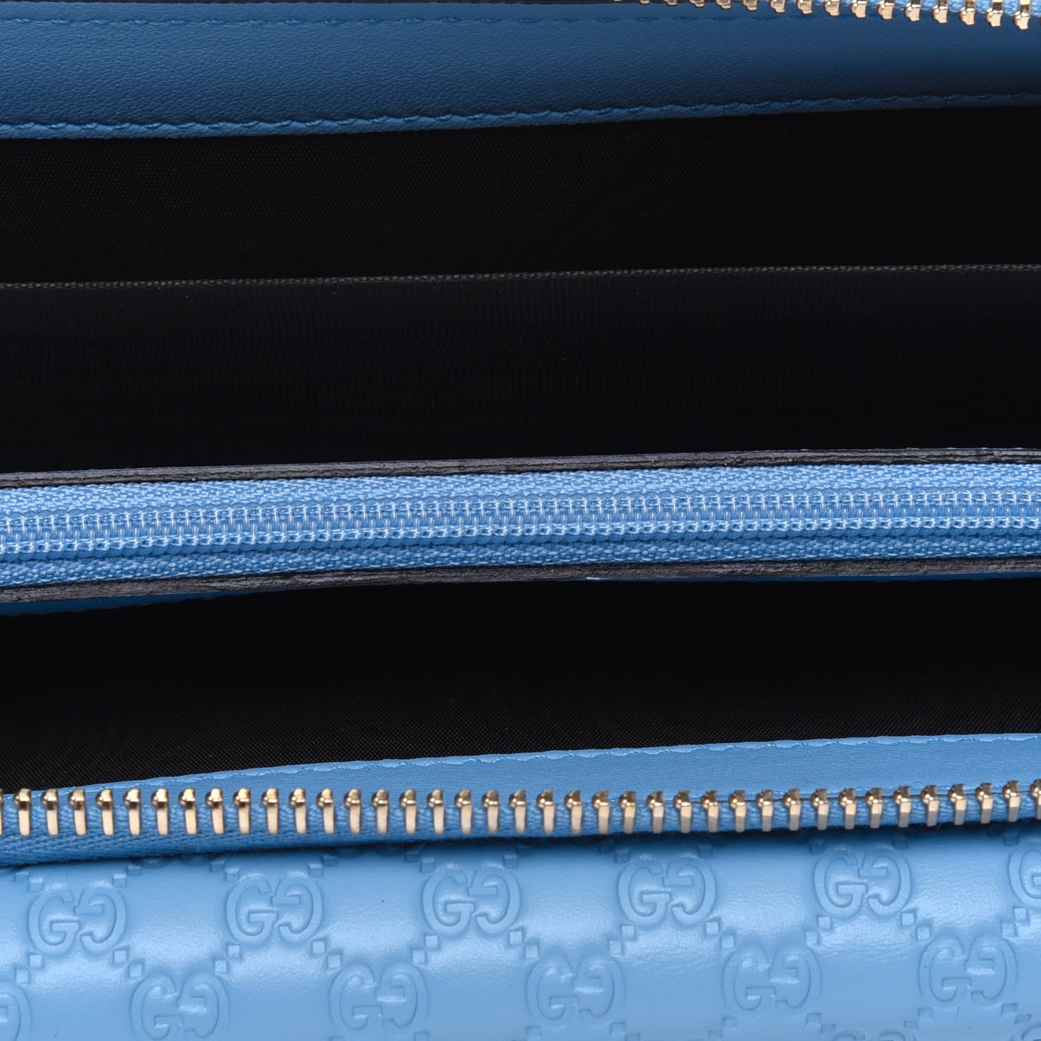 Gucci Soft Microguccissima Continental Zip Wallet Mineral Blue 5 of 14